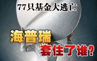 海普瑞高台跳水 77只基金大逃亡